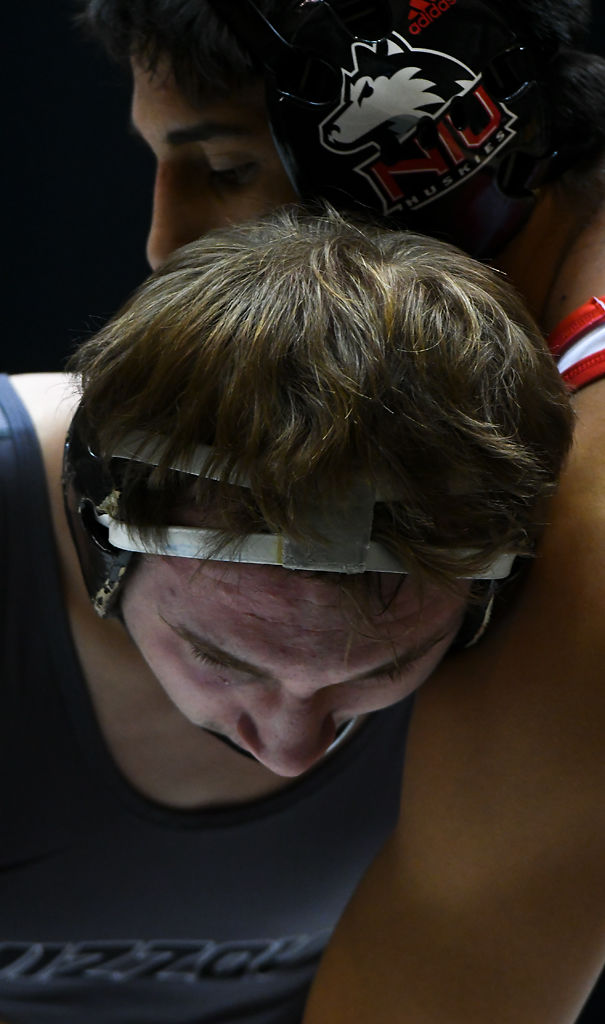 Peyton Mocco wrestles Izzak Olejnik